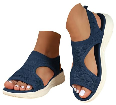 Genérico Chanclas Fascitis Plantar para Playa Mujer Sandalias Deportivas ortopédica para Mujer Moda Zapatos con Punta Abierta cuña Lavable de Verano Zapatos para Caminar