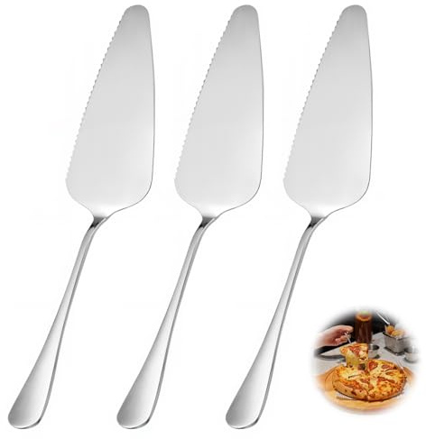 3 Pièces Pelle à Gâteau en Acier Inoxydable, Set De Pelles Polies Argent, Spatule À Gâteau Robuste Pour Cuisson, Service Et Décoration, Idéal Pour Cuisine, Fête Et Restaurant
