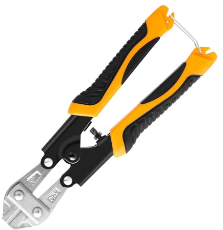 8 Inch Small Bolt Cutter 210mm Heavy Duty Durable High Strength Wire Cutter, Efficiently Cuts Thick Cables and Fencing Wire, Precise and Powerful, Ideal for Home, Garden and Industrial Use (Orange)