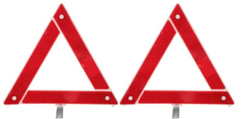 SHINEOFI Triángulo Reflectante De Emergencia Plegable para Coche 2 Unidades Trípode Alta Visibilidad Señal De Seguridad para Averías Y Paradas En Carretera