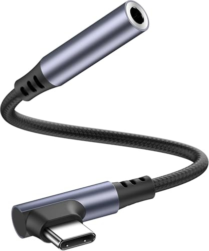 Amzpas Adattatore Jack per Cuffie USB C a 3.5mm, Adattatore Audio USB C a Cavo Dongle Aux per Samsung Galaxy S22 S21 S20 Ultra S20 + Nota 20 10 S10 S9 Plus, Pixel 4 3 2 XL, iPad (Grigio)