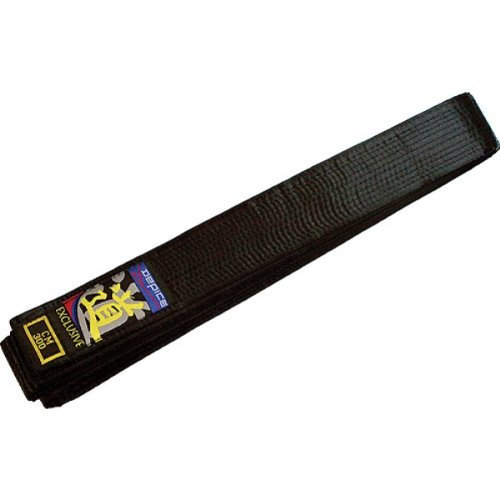 DEPICE Satingürtel Budogürtel Exclusive schwarz glänzend/Kampfsportgürtel Karategürtel Judogürtel