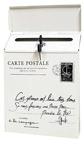 Venus Valink - Buzón de Correo con Cerradura de Hierro, diseño Vintage, para Colgar en la Pared, para Correo Postal, Correo o periódico, Estilo Retro, para Exteriores, Resistente al Agua, pa