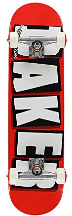 BAKER Complete Brand Logo WHT (red/White) Skateboard 8.0