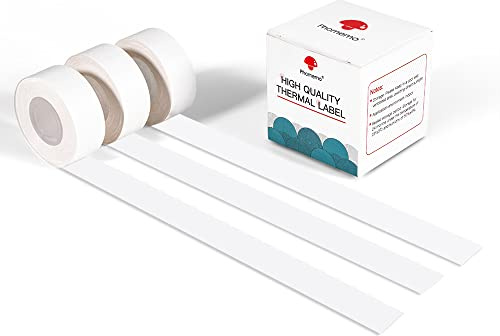 Phomemo 3 rollos de cinta de etiquetas D30 sin fin - Cintas blancas para escribir etiquetas térmicas para cocina, archivos, dirección, regalo, etc