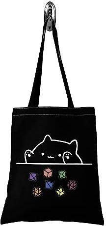 FOTAP Cat Throwing Dice DND Dungeon Master Bag of Holding Zipper Pouch Gamer Dice Bag (Dragons Card Tote-UK)