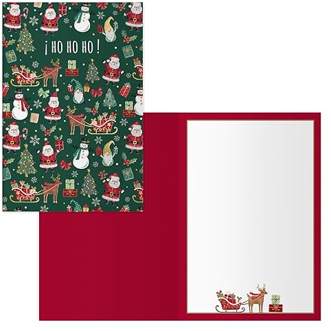 DOHE - Tarjetas de Felicitación Navidad - Pack 6 unidades - Tamaño: 11,5x17 cm (cerrada) - Incluye sobre para guardar la tarjeta - Modelo Gift