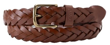 Levi's Cinturón de Piel LEATHER BRAID BELT Unisex adulto