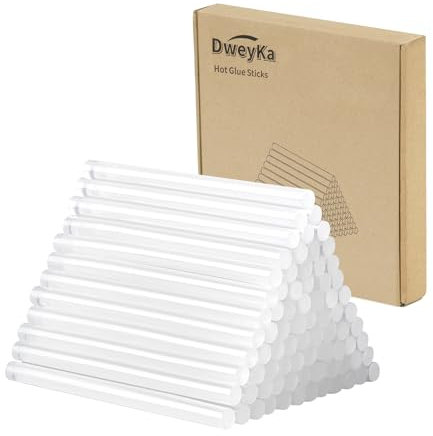 Dweyka 50 Pièces Bâtons de Colle Chauds 11mm x 200 mm, Transparents baton colle pour Pistolet à Colle Chaude, Séchage Rapide pour Bricolage, Artisanat, Réparations