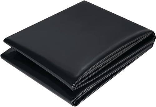 Resistente Rivestimento per laghetto in HDPE, 10 x 23 Piedi, 13 x 19,5 Piedi, 13 x 46 Piedi, 26 x 33 Piedi, 33 x 39 Piedi, Nero, per paesaggi Acquatici da Giardino, ruscelli, fontane, acquac