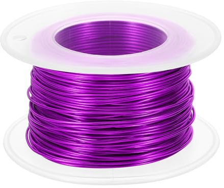 PATIKIL 20 Gauge 0.8mm Aluminum Craft Wire, 98.4Ft Metal Wire Armature Bendable Wire for Jewelry Making Metal Wrap DIY, Purple
