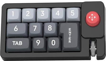 Programmerbart tangentbord – RGB kabelanslutet programmerbart tangentbord, hotswappable ergonomiskt extra tangentbord med joystick för video- och grafisk bearbetning