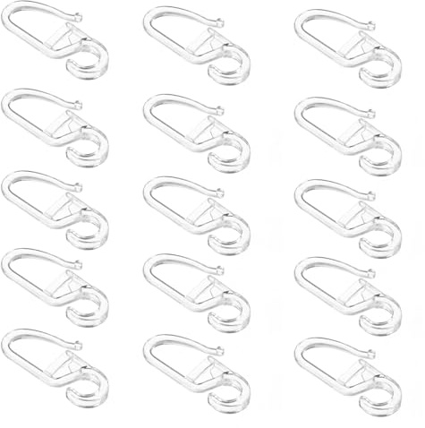 Operitacx 50 Ganchos De Plástico para Cortinas: Anillos para Cortinas De Ducha para Colgar Cortinas Y Visillos.