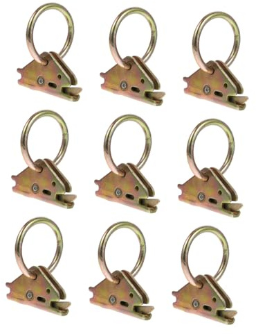 HIAKDOFT Anillas De Anclaje Para Remolques Utilitarios Juego De 10 Piezas De Acero Para Rail E-track Adecuado Para Amarre De Motocicletas Muebles y Equipos