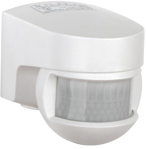 VEMER VE213500 SENSOR 200 - Rilevatore di Presenza con Installazione a Parete, Sensore di Movimento con Tecnologia a Infrarossi, Testa del Sensore Ruotabile e Inclibabile, IP55, Bianco