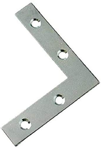 Merriway BH05098 platt hörnfäste BZP stål 50 mm, set med 4 delar
