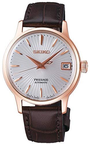 SEIKO PRESAGE Automatic Ladies Cocktail 'Bellini' Rose Gold Watch SRP852J1