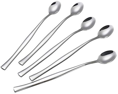 Xowine Set of 12 Long Handle Spoon, Stirring Ice Tea Spoons | Stainless Steel Stirring Spoons, 19.4 cm, for Tall Glasses, Coffee, Cocktails, Smoothies, Durable, Dishwasher Safe