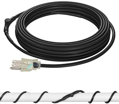 DEWENWILS 18FT Heat Tape for Water Pipes, 120V Heat Tape for Pipes at -40°F, Pipe Heat Tape with Thermostat, Pipe Heat Tape, CSA/ETL Listed