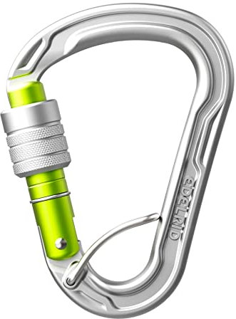 EDELRID Unisex – Erwachsene HMS Strike Screw FG Carabiner, Silver, one Size