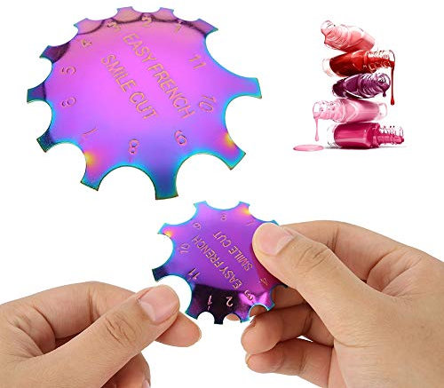 Niedliche Französische Nägel für Maniküre, French Nails Schablone, Nagelpapierformen Schablone, Einfach Eine Smile Linie Herzustellen, Trimmer Nail Art Vorlage Werkzeug