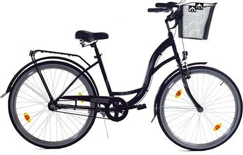 T&Y Trade 28 Zoll Kinder Mädchen City Fahrrad Mädchenfahrrad Bike Rad Nexus Nabenschaltung STVO Beleuchtung Rücktritt Reflex Schwarz 3 Gang