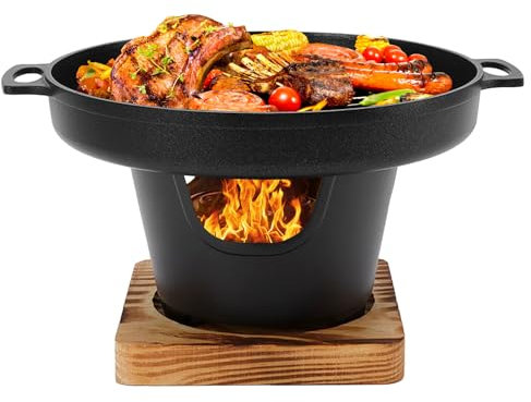 Mini BBQ Grill Tabletop Mini Indoor Grill Portable Indoor BBQ Grill Smokeless with Stick Proof Smokeless Design, Indoor Grill Smokeless Suitable for Camping Picnic Home (HN-BBQ18D)