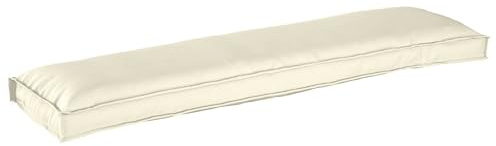 vidaXL Cuscino Crema 150 x 40 x 8 cm Tessuto Oxford, Divano, Cuscino Moderno, Rettangolare, Versatile, Resistente all'Acqua, Interno, Decorativo