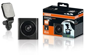 OSRAM ROADsight 2500 Dash Camera, 1080p HD, 2 tums skärm, 140° vidvinkel, G-sensor, 30fps, parkeringsläge, HDR-funktion, micro SD-kortplats
