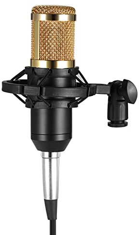 BM800 Condenser Microphone with Shock Mount 3 5mm Cable Sponge for Studio Sound Broadcasting Professional Voice Pickup Clear Quality