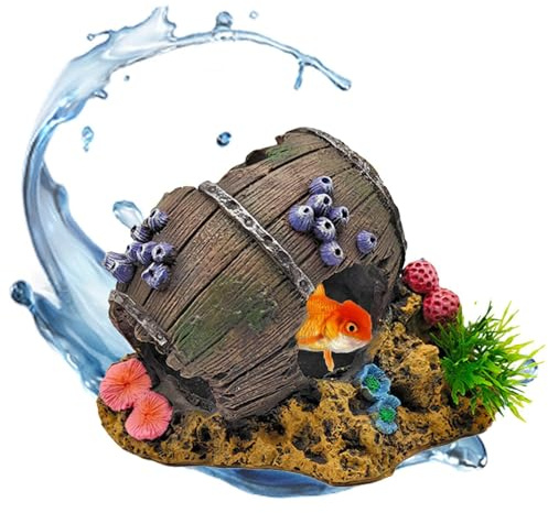 Générique Fiskhus för akvarium, hus för akvarium, räkor grottskinn - harts fiskskinn, räkor, fiskhus akvarium grotta, reservoar