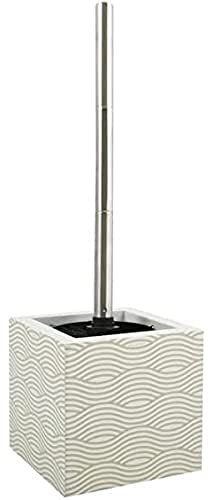 MSV WC-Garnitur, Edelstahl, beige, Einheitsgröße