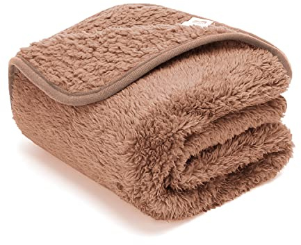 Nobleza Morbida coperta in Pile per cani e gatti. Confezione, color Marrone, misure 80 * 80