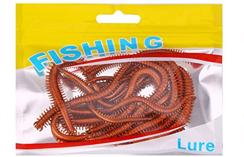 SHESSTILL 10 unids/Bolsa Cebo biónico Gusanos de mar Artificiales Cebo de Pesca Suave señuelo con Olor a Pescado Realista Aparejos de Pesca