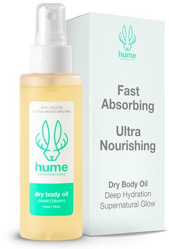 HUME SUPERNARURAL Dry Body Oil Spray - Non-Toxic Moisturizing Mist for Dehydrated or Sensitive Skin, After Shower Body Oils for Women Men, Nourishing Prickly Pear, Apricot, Fast Absorbing Plant-Based
