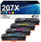 Toner Multipack 207X 207A Kompatibel für HP Toner 207A 207X W2210X für HP Color Laserjet Pro MFP M283fdw M255dw M282nw M283fdn M255nw W2210X W2211X W2212X W2213X Toner （Schwarz Cyan Gelb Magenta）