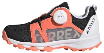 Adidas Unisex Kinder Terrex Agravic BOA Trail Running Shoes, Core Black/Crystal White/Orange, 32 EU