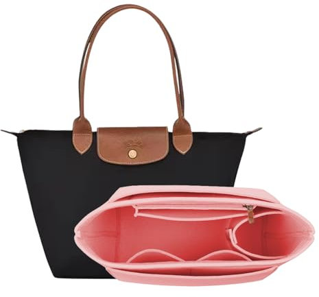 D.DUO Taschen-Einsatz-Organizer, Geldbörsenzubehör,Passend Für Longchamp Tragetasche mit langem Griff (Pink,M (langer Griff))