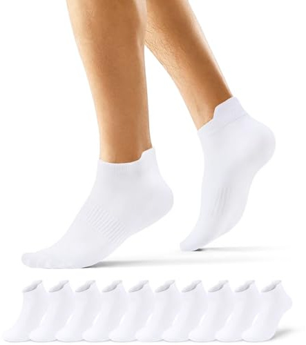 EKSHER 10 Paia Calzini Uomo Corti Calze Donna Corte Cotone Calza Sportive Basse Traspirante Running Elastiche Tennis