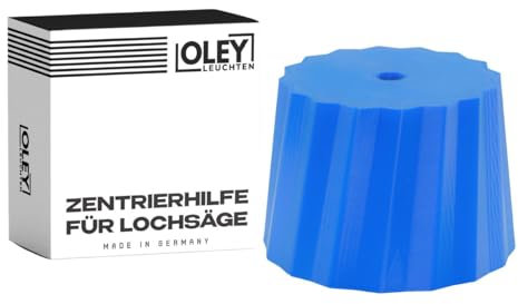 Ayuda de centrado para sierra perforadora – Foco empotrable para ampliar agujero – ayuda para taladrar agujeros – para colocar focos más grandes en el techo, tamaño 55 mm