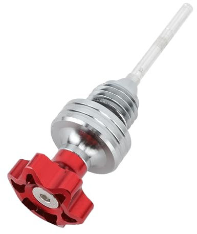 Akozon Asta di Livello Olio Motore per Motociclette, Misuratore di Livello per Serbatoio Olio Carburante per Moto da 4,3 Pollici Misuratore di Livello in Lega di Alluminio per