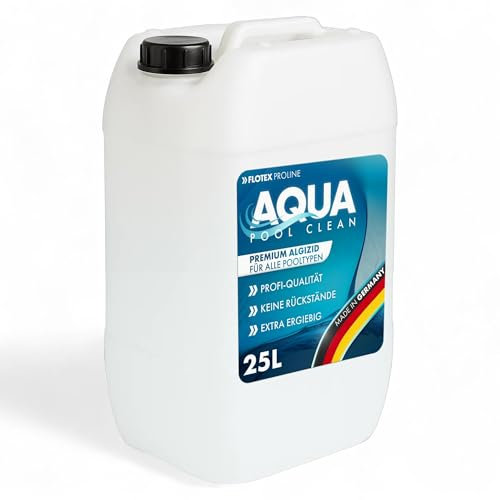 Aqua Pool Clean 25L - Flüssiges Algizid für Pool I Pool Algenvernichter mit Klareffekt | Algenvernichter Pool | Desinfizierendes Reinigungsmittel gegen Algen