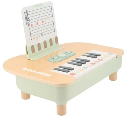 Bubblat Kids Pianoforte per bambini in legno | Pianoforte musicale educativo con tasti colorati e spartiti | Stile Montessori | Giocattolo musicale per bambini dai 18 mesi | Regalo per bambini e