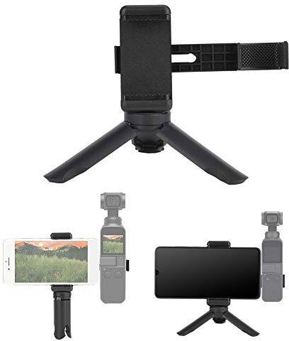 Xiuganpo Treppiede Compatto con Morsetto per Cellulare, Supporto per Telefono Leggero e Stabile, per Zaino, Bastone per Selfie, Materiale