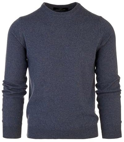 Cashmere Zone - Maglione Uomo Girocollo, 30% Cashmere 70% Lana, Made in Italy, Pullover Manica Lunga, Maglia Invernale