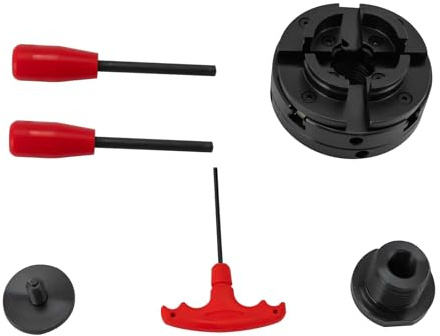WFIETN 4-backschuck | roterande chuck M33 x 0,34 cm gänga | träsvarvfoder | roterande bänkfoder bakfoder innehåller T-nycklar, spännspak och andra tillbehör för förpackning