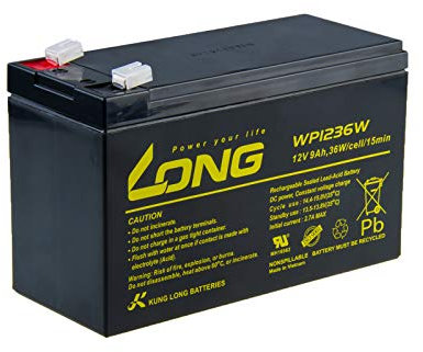 Long Blei-Säure Akku 12V 9Ah F2 HighRate (WP1236W)