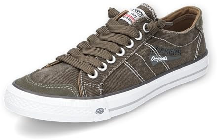 Dockers by Gerli Herren Low-Top Sneaker, Männer Halbschuhe,Freizeitschuhe,Turnschuhe,Laufschuhe,schnürschuhe,schnürer,Khaki,44 EU