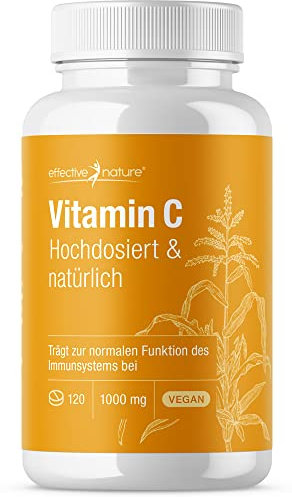 Vitamin C Tabletten hochdosiert - 120 Tabletten für 4 Monate - 1000 mg Vitamin C pro Tag - Veganes, hochdosiertes Vitamin C für die tägliche Einnahme