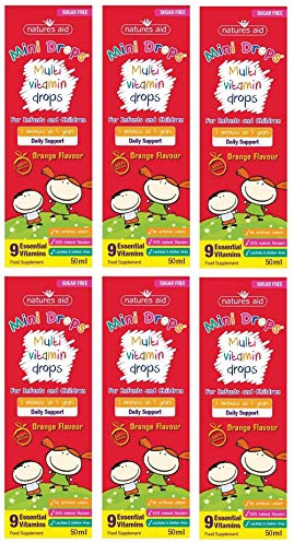 Natures Aid Multi-Vitamin and Mineral Drops, 50 ml, Pack of 6